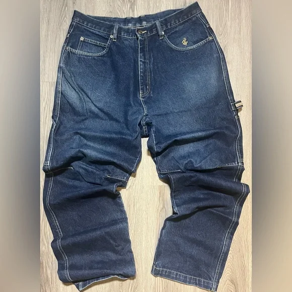 Y2K Rocawear denim blue jeans vintage grunge carpenter 36X34 men’s pants - Picture 4 of 9